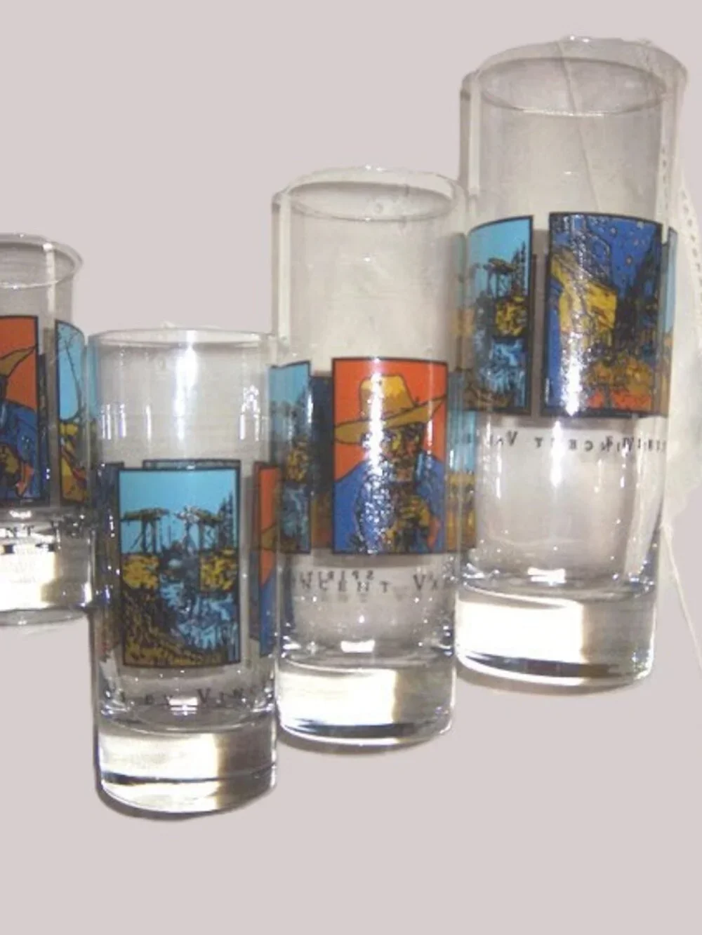 Spirits by Vincent Van Gogh - set of 4 shot bar glasses